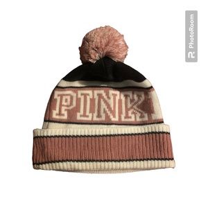 Pink Victoria’s Secret winter beanie hat